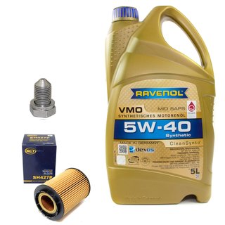 Motorl Set VMO SAE 5W-40 5 Liter + lfilter SH427P + lablassschraube 48871