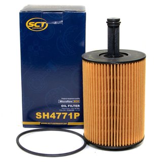 Engine Oil Set 5W-30 5 liters + oil filter SCT SH4771P + Oildrainplug 48871