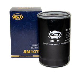 Engine Oil Set 10W-40 5 liters + oil filter SCT SM107 + Oildrainplug 15374