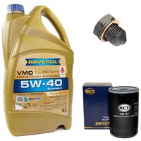 Motoröl Set VMO SAE 5W-40 5 Liter + Ölfilter SM107 +...