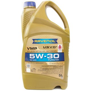 Motoröl Set VMP SAE 5W-30 5 Liter + Ölfilter SM113 + Ölablassschraube 03272