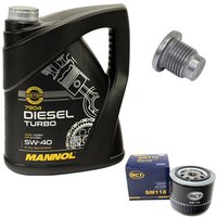 Motorl Set 5W40 Diesel Turbo 5 Liter + lfilter SM118 +...