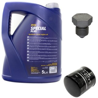 Engineoil set Special Plus 10W30 API SN 5 liters + Oil Filter SM136 + Oildrainplug 03272
