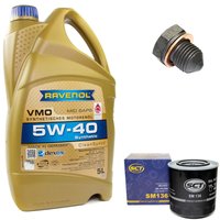Engineoil set VMO SAE 5W-40 5 liters + Oil Filter SM136 +...