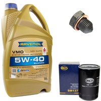 Engineoil set VMO SAE 5W-40 5 liters + Oil Filter SM137 +...