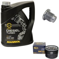 Motorl Set 5W40 Diesel Turbo 5 Liter + lfilter SM142 +...