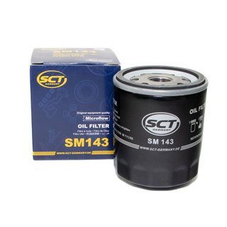 Engine Oil Set 5W-30 5 liters + oil filter SCT SM143 + Oildrainplug 30264
