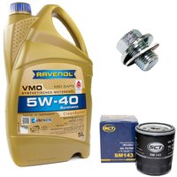 Engineoil set VMO SAE 5W-40 5 liters + Oil Filter SM143 +...