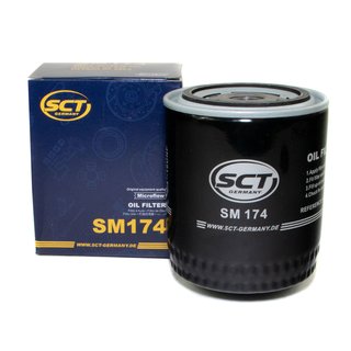 Engine Oil Set 5W-40 5 liters + oil filter SCT SM174 + Oildrainplug 15374