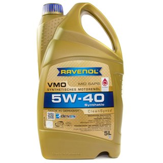 Motoröl Set VMO SAE 5W-40 5 Liter + Ölfilter SM836 + Ölablassschraube 03272