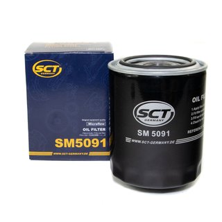 Engineoil set Top Tec 4100 5W-40 5 liters + Oil Filter SM5091 + Oildrainplug 30269