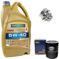 Engineoil set VMO SAE 5W-40 5 liters + Oil Filter SM5091...