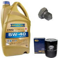 Motoröl Set VMO SAE 5W-40 5 Liter + Ölfilter SM133 +...