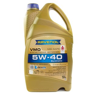 Motoröl Set VMO SAE 5W-40 5 Liter + Ölfilter SH4081P + Ölablassschraube 101250