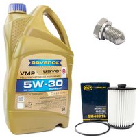 Engineoil set VMP SAE 5W-30 5 liters + Oil Filter SH4091L...