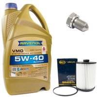 Engineoil set VMO SAE 5W-40 5 liters + Oil Filter SH4091L...