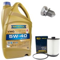 Motoröl Set VMO SAE 5W-40 5 Liter + Ölfilter SH4091L +...