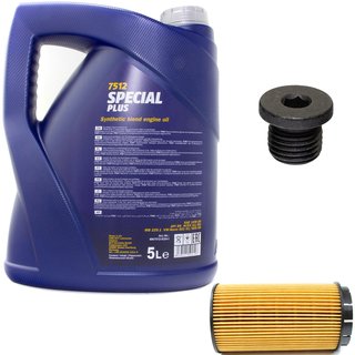 Engineoil set Special Plus 10W30 API SN 5 liters + Oil Filter SH422P + Oildrainplug 48874