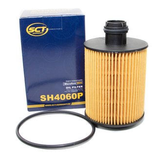 Engine oil set 5W40 Diesel Turbo 5 liters + oil filter SH4060P + Oildrainplug 38179