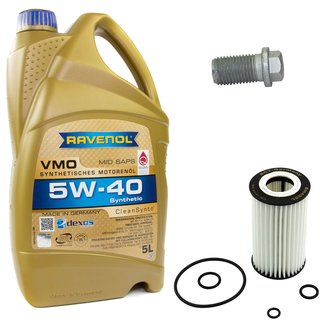Motorl Set VMO SAE 5W-40 5 Liter + lfilter SH425L + lablassschraube 08277