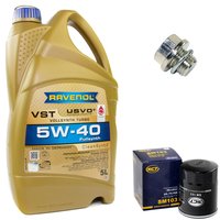 Motoröl Set VollSynth Turbo VST SAE 5W-40 5 Liter +...