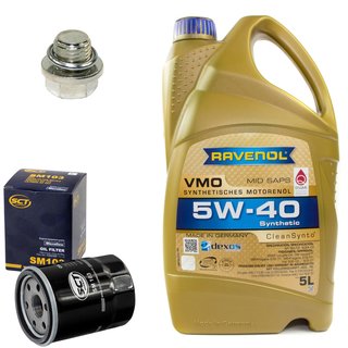 Motorl Set VMO SAE 5W-40 5 Liter + lfilter SM103 + lablassschraube 30269