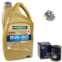 Motoröl Set VMO SAE 5W-40 5 Liter + Ölfilter SM103 +...