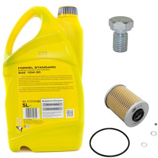 Motorl Set mineralisch Formel Standard SAE 10W-30 5 Liter + lfilter SH409 + lablassschraube 48893