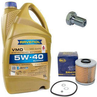 Motorl Set VMO SAE 5W-40 5 Liter + lfilter SH410 + lablassschraube 48893