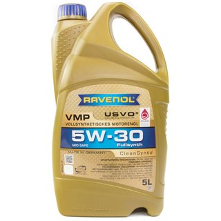Motorl Set VMP SAE 5W-30 5 Liter + lfilter SH424P + lablassschraube 04572
