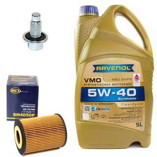 Motorl Set VMO SAE 5W-40 5 Liter + lfilter SH4050P + lablassschraube 48881
