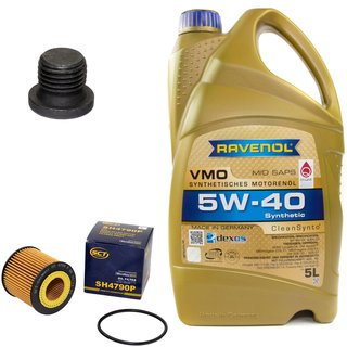 Motorl Set VMO SAE 5W-40 5 Liter + lfilter SH4790P + lablassschraube 48874