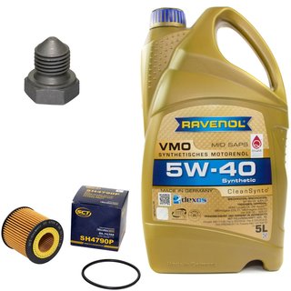 Motorl Set VMO SAE 5W-40 5 Liter + lfilter SH4790P + lablassschraube 03272