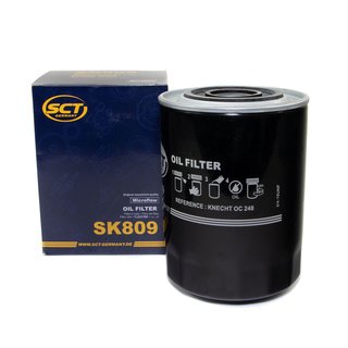 Engine Oil Set 10W-40 5 liters + oil filter SCT SK809 + Oildrainplug 101250