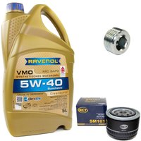 Motoröl Set VMO SAE 5W-40 5 Liter + Ölfilter SM101 +...