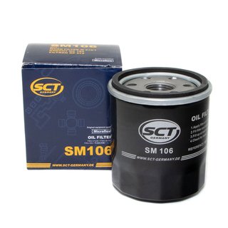 Engine Oil Set 5W-30 4 liters + oil filter SCT SM106 + Oildrainplug 08277