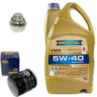 Motorl Set VMO SAE 5W-40 5 Liter + lfilter SM106 + lablassschraube 30269
