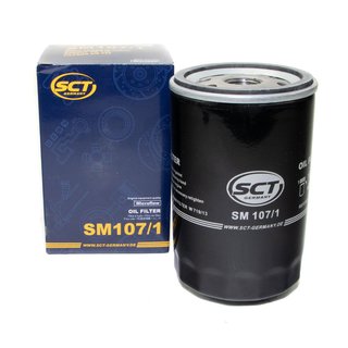 Motorl Set Favorit 15W-50 API SL CF CF-4 5 Liter + lfilter SM107/1 + lablassschraube 48877