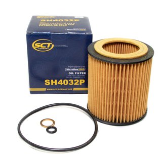Engine Oil Set 5W-40 5 liters + oil filter SCT SH4032P + Oildrainplug 48893