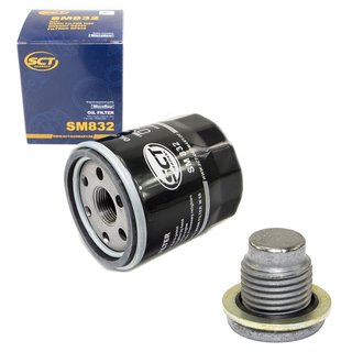 Oil filter engine Oilfilter SCT SM832 + Oildrainplug 101250