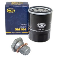 Oil filter engine Oilfilter SCT SM104 + Oildrainplug 38179