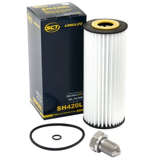 Oil filter engine Oilfilter SCT SH420L + Oildrainplug 15374
