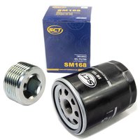Oil filter engine Oilfilter SCT SM168 + Oildrainplug 38179
