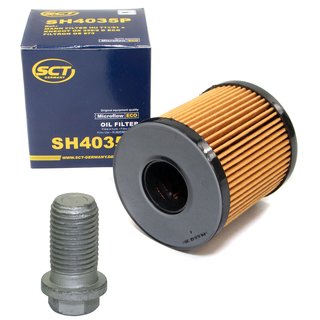 Oil filter engine Oilfilter SCT SH4035P + Oildrainplug 08277
