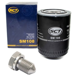 Ölfilter Motor Öl Filter SCT SM108 + Ölablassschraube 15374