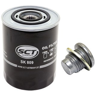 Oil filter engine Oilfilter SCT SK809 + Oildrainplug 101250