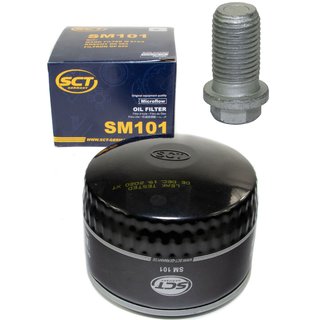 Ölfilter Motor Öl Filter SCT SM101 + Ölablassschraube 08277