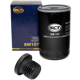 Oil filter engine Oilfilter SCT SM107 + Oildrainplug 48874