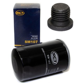 Oil filter engine Oilfilter SCT SM107 + Oildrainplug 48874