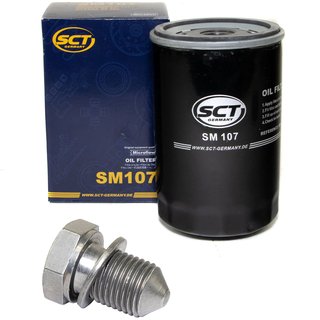 Oil filter engine Oilfilter SCT SM107 + Oildrainplug 48871